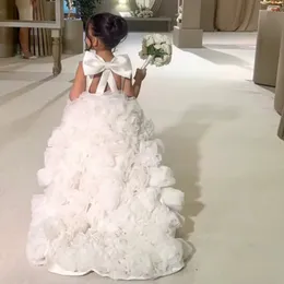 Simple White Satin Lace Flower Girl Dress for Wedding Junior Bridesmaid  Toddler First Communion Formal Gown CL3142 from Dhgate Flower Girls' Dresses  - price 68.75