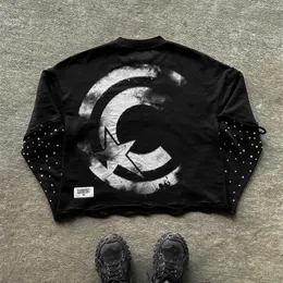 Camiseta de manga corta Y2K Dark Academia, Harajuku Grunge Fairy Gothic Cloth Punk Korean Alt Emo, Blanco