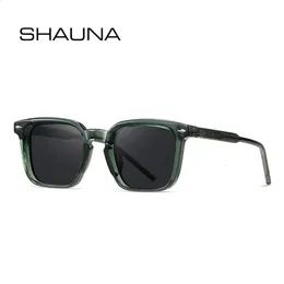 SHAUNA Fashion Square Men Polarized Sunglasses Retro Clear Anti Blue Light  Eyewear Women Punk Rivets Sun Glasses UV400 250218CJ