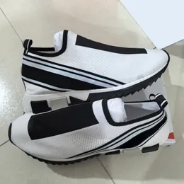 Designer Shoes Sorrento Sneakers Men Fabric Stretch Jersey Slip-on Sneaker  Lady Two-tone Rubber Micro Sole Breathable Casual Shoe