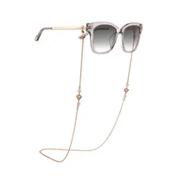 Elegante catena per occhiali con perle finte che indossa il collo che tiene occhiali da sole Cavo con coulisse Accessori per porta occhiali da lettura  200000297