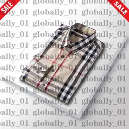 Burberry Men's Slim Fit Silk Dress Shirt, Casual Long Sleeve Designer  T-Shirt, Plaid Fashion Business Attire, 17 Colors,