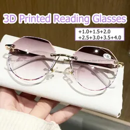 Retro Silver Resin Lens Reading Glasses Plastic Frame, Flat