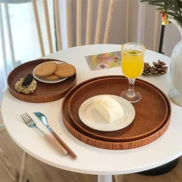 Vassoio Rotondo In Rattan Intrecciato A Mano Porto Boutique - Portaoggetti Decorativo Per Tavolo, Colazione, Frutta
