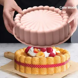 Molde de pastel de silicona redondo de 