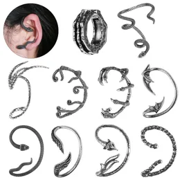 2 Paia Orecchini A Forma Di Serpente Donna: Cerchio Punk In Argento Con Cristalli, Gioielli Animali 1,6cm, Ipoallergenici E Placcati Platino - 3