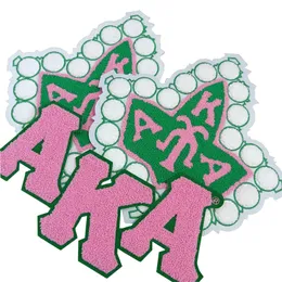 Alpha Kappa Alpha AKA Sorority Shield Embroidered Iron-On Patch Made USA