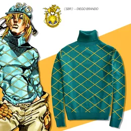 Diego Brando Golden Wind Cosplay Sweater Cotton Knitted, Autumn