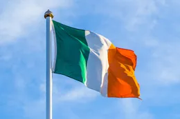 Flagge County Mayo Irland – 150x90 Cm, 100% Polyester, Mit Ösen, Grün-rot