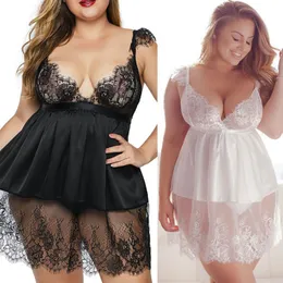 fat sexy lingerie USA EU design Hot selling sexy underwear fat woman sexy lingerie big size  for obesity sexy sheer lace lingerie strap nightdress Rewards
