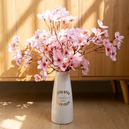 6 Rami Di Fiori Di Ciliegio Artificiali - Lunghezza 2,3 M, Finti Sakura Champagne, Per Decorazioni Matrimonio E Casa