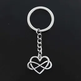 XJ250116 Keychain Heart Infinity Pendant 22x27mm Mens Car Key Ring