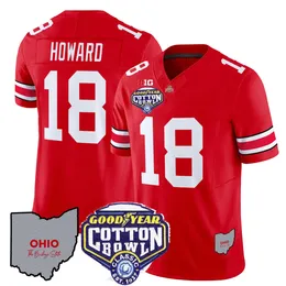 2025 College Jersey Jeremiah Smith Ohio States National Champion Buckeyes  Jersey Sawyer Will Howard Caleb Downs Treveyon Henderson Simon Denzel Burke 