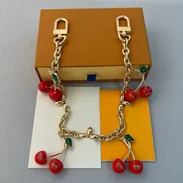 Portachiavi con ciliegia, ciondolo per borsa con ciliegia - Portachiavi
