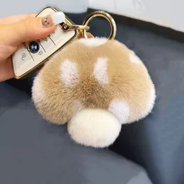 Cozylkx Portachiavi con PON PON in Pelliccia Sintetica, Portachiavi con Palline di Peluche, Catena con Ciondolo Pompon Soffice con Portachiavi, Ornamento da Appendere per Borsa da Donna, Zaino