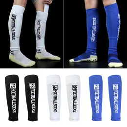 2 Paia Calzini Calcio Per Bambini, Unisex, Antiscivolo, Bianco E Blu, Traspiranti, Taglia 18x36 Cm (5-12 Anni, Sotto 1,4m)