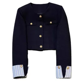 ジャケット・アウター raughlow cocoon tweed jaket(navy) Ladies Tweed Jackets: Navy Blue Braided Tweed Jacket, A Wool