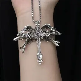 Epinki Collana per Uomo Acciaio Inossidabile Stella Croce Argento Gioielli Ciondolo 60 CM