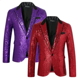 Gilet Uomo Senza Maniche Con Paillettes E Papillon – Blazer Luccicante Per Matrimoni, Carnevale E Feste