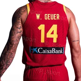 Printed Basketball Spain EuroBasket 22 Santi Yusta Jersey 2025/26 Woman  Mans Kids Dario Brizuela Santi Aldama Jaime Pradilla Xabi