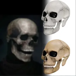  Cadılar Bayramı Maskesi Lateks Maske Kafatası Korku Dekorasyonu Full Head Kafatası Maskesi Kask Hareketli  Çene Maskesi Hediyeler Parti Kostüm Maskesi Z 8.31-2