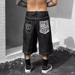 DHgate.com:Harajuku Hip-Hop Denim Shorts: Oversized
