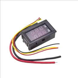Mini voltmetro digitale amperometro DC 100V 10A pannello Amp Volt tensione corrente tester blu rosso doppio display LED (2 pezzi