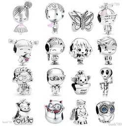 2021 Autumn Release 925 Sterling Silver Korean Doll Hanbok Dangle Charm