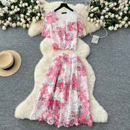 Luxury Hollow Out Two Piece Two Piece Plazo Dress With Luxury Hollow Out Two Piece Two Piece Plazo Dress With