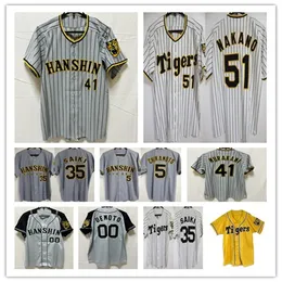 Hanshin Tigers K. Nakamura #14 Baseball Jersey Stitched Custom 