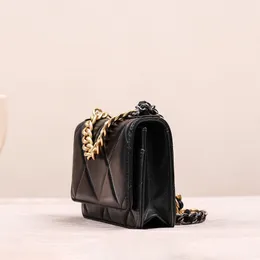 Borsa A Tracolla Di Design Di Lusso In Vera Pelle 19 Cm Con Catena