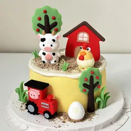 Set 7 Decorazioni Per Torte A Tema Mucca - Per Compleanni, Baby Shower E Feste Per Bambini