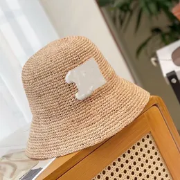 Cappello da pescatore estivo reversibile da viaggio in paglia da