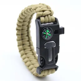 2024Survival Paracord Bracelet: Waterproof LED Flashlight, Whistle
