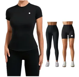 Deaviya Maglietta sportiva da donna, a maniche corte, con scollo a V, per allenamento, palestra, yoga, da donna, Rosso ciliegia, S