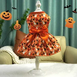ANIAC Halloween Puppy Dress For Small Dog Pumpkin