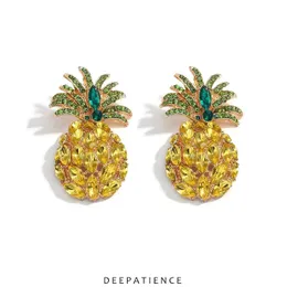 Piccolo perno in argento sterling dorato con ananas - Italia
