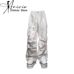 WEITING Meno Due Pantaloni Neri Pantaloni Cargo Vintage Y2k WEITING Meno Due Pantaloni Neri Pantaloni Cargo Vintage Y2k