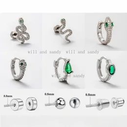 5 Paia Di Orecchini A Perno In Argento Sterling 925 Con Doppia Sfera Di Cristallo – Set Orecchini Donna Rotondi Da 3 A 8 Mm In Elegante Scatola Regalo