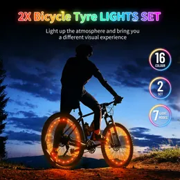 Set Di Luci LED A Valvola Per Bici – Effetto Flash Per Ruote, Impermeabili E Con Batterie Incluse