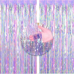 KatchOn, Tenda con frange color oro rosa, extra large, 20,9 x 2,3 m, confezione da 3, sfondo oro rosa per feste di compleanno, decorazioni di Capodanno 2026, sfondo in lamina per decorazioni