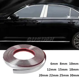 Side Window Chrome Beading Roll Custom Plated Decoration Trim Strip Line Car Door Fender Interior DIY