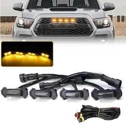 4pcs Raptor Style Amber Grille LED Light DRL For Toyota Tacoma - Foto 10