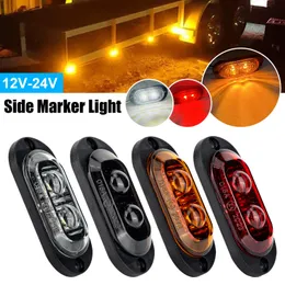 4 Luci Laterali A LED Per Rimorchio 8 LED Bianco/rosso, 12-24V IP65, Super Luminose - 4