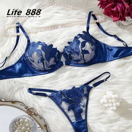 Wholesale Sexy Womens New Erotic Lingerie Lace Innocent-Seductive Cutout  Lace-Up Set Alluring Sexy Lingerie