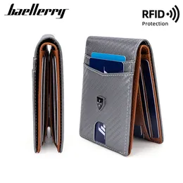 Portafogli da uomo in fibra di carbonio Rfid per Airtag Portafogli porta carte di credo mini slim di lusso per uomo Air Tag Tracker Borsa minimalista  1524