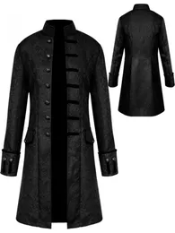 Giacca da pirata verde e nera con giacca da pirata nera, cappotto da mago, steampunk, cappotto da pirata, vittoriano, frac, matrimonio - Italia
