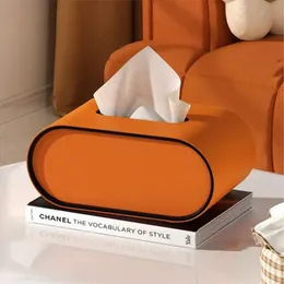 Portafazzoletti In Pelle PU Beige 19x12,5x10 Cm – Con Chiusura Magnetica, Per Camera E Ufficio