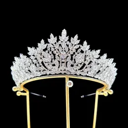 Corona Regina Vintage Con Strisc E Cristalli - Diadema Da Sposa E Principessa - Leggera 54g
