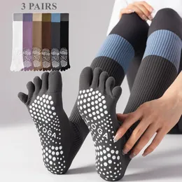 Myga Calzini da yoga – 3 paia di calzini antiscivolo per yoga, pilates fitness, danza e sport con suole in gel per allenamenti a piedi nudi ideali per casa palestra e studio